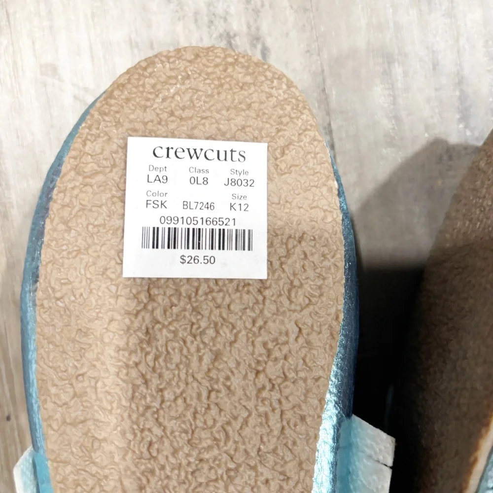 J.Crew Kids Metallic‎ Blue Moccasins